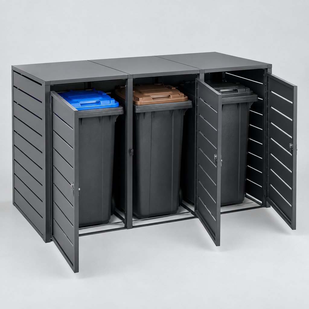 Metall-Gartenbox 180 cm – originale Detailansicht